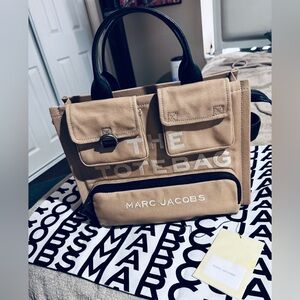 Marc Jacobs Tan and Black Tote Bag